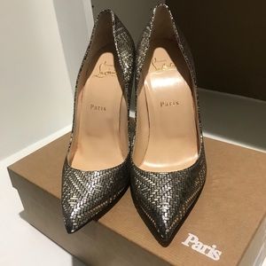 Silver Christian Louboutin Sz 38